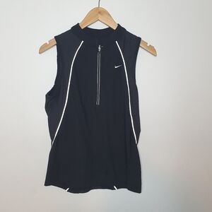 Nike Black Sleeveless Top with White Accents